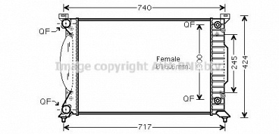 AVA QUALITY COOLING ai2202 -  Радиатор, охлаждение двигателя